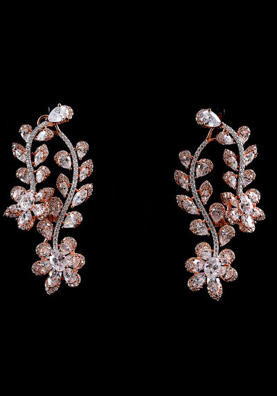 Rose Gold American Diamond Earrings